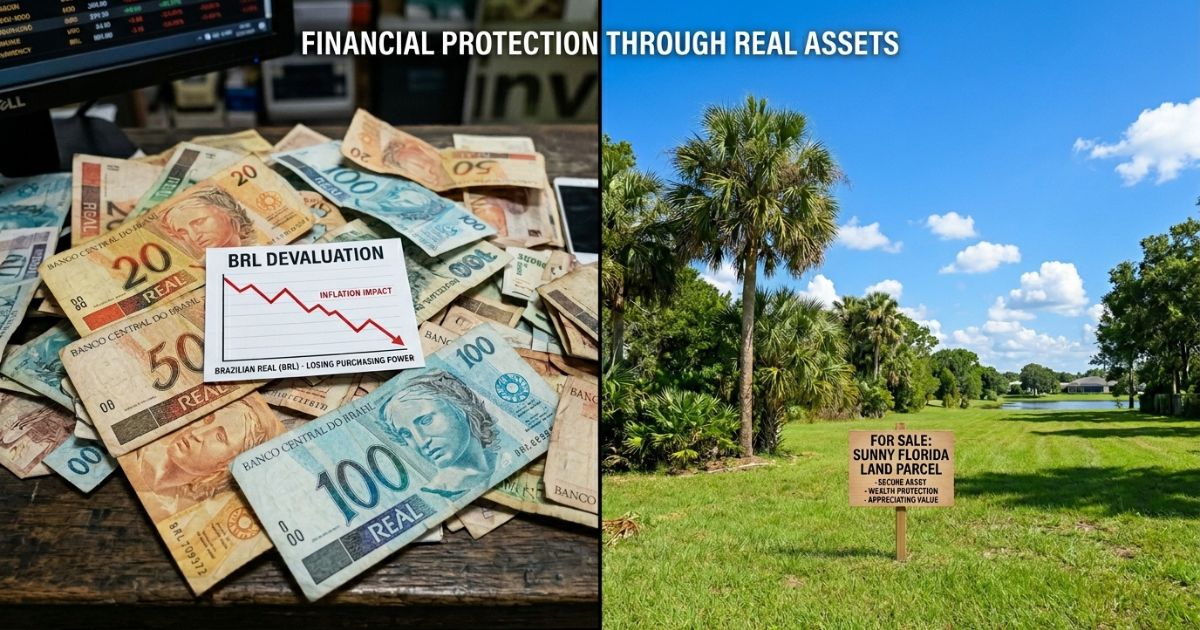 Florida vacant land as a currency hedge for Latin American investors — holding USD-denominated real estate assets to protect against peso, real, and peso devaluation
